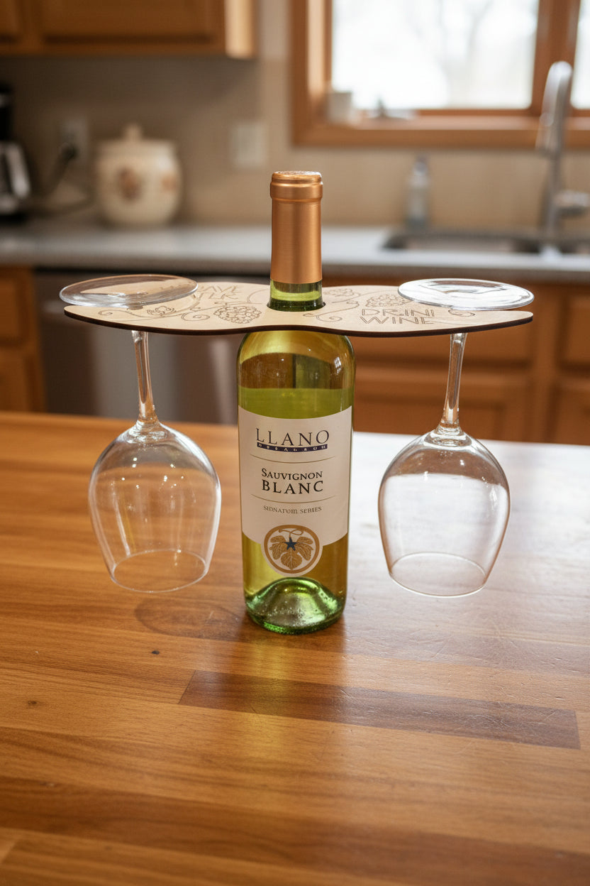Wine Caddy – Rustic Single Bottle Carrier