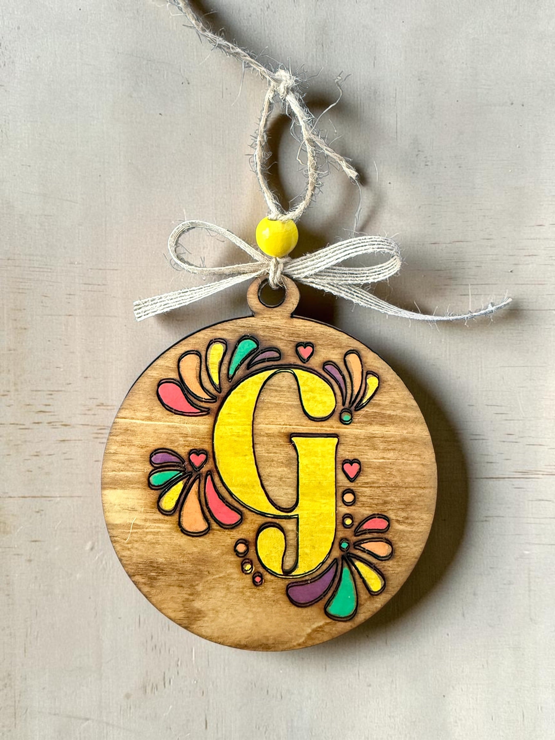 Cantina Bloom Letter Ornament
