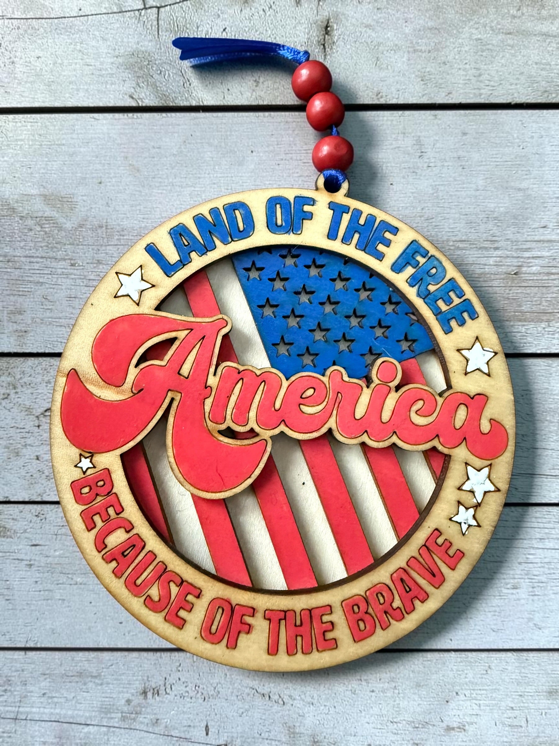 Layered Americana Ornament