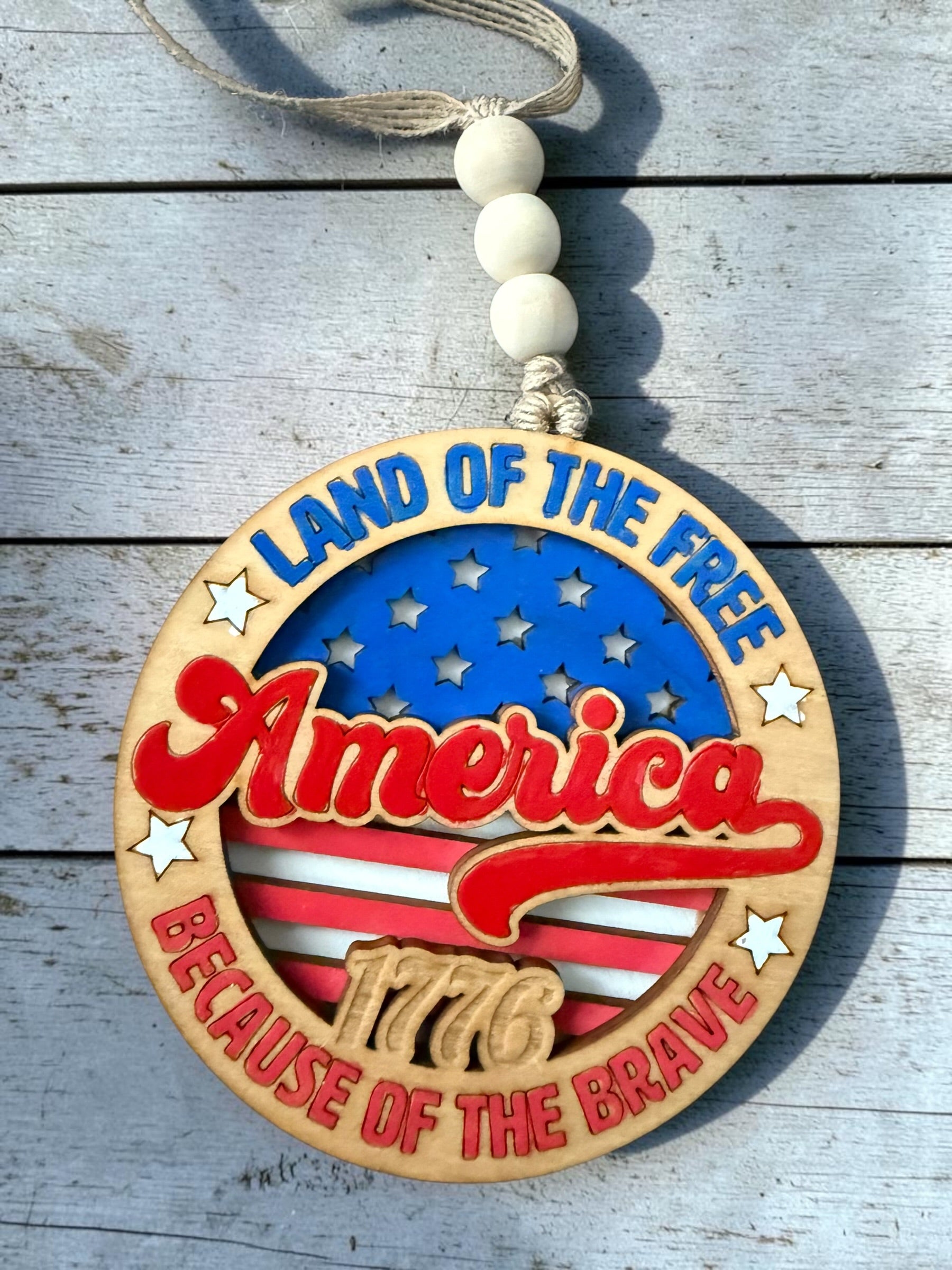 Layered Americana Ornament