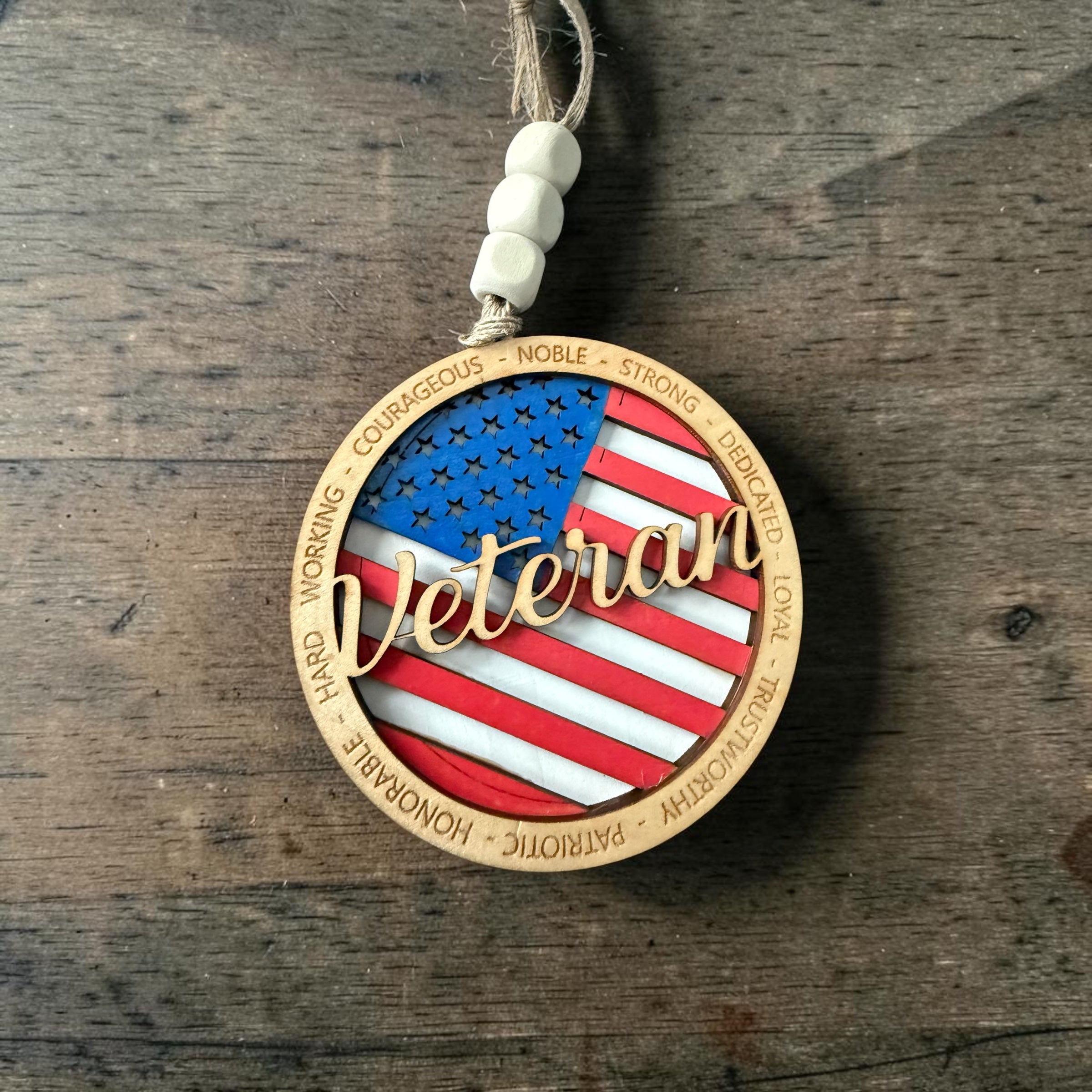 Layered Americana Ornament