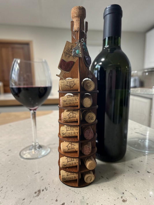 Wine Cork Keepsake Tower